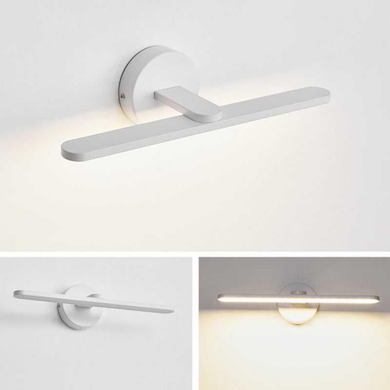 Minimaliste moderne de style miniité linéaire luminaires muraux lampe de vanité en métal pour salle de bain