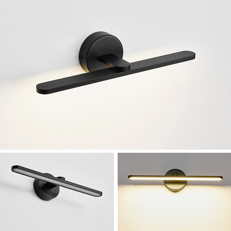 Modern Minimalist Minimalist Lampadele da parete vanità lineare Lampada di vanità in metallo per bagno