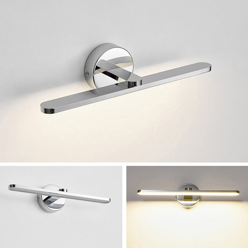 Minimaliste moderne de style miniité linéaire luminaires muraux lampe de vanité en métal pour salle de bain