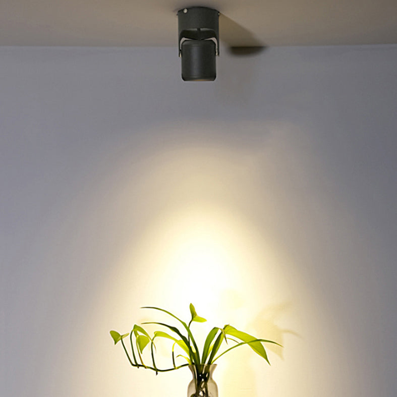 Cylindrical Gallery Spotlight Aluminum Nordic LED Downlight Flush Mount Lighting