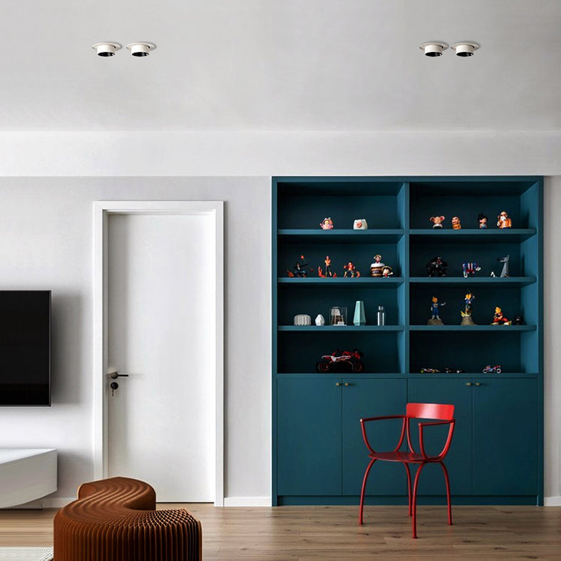 Matte weiße Röhrenförmige Downlight Nordic LED Metall Flush Deckenleuchte für Wohnzimmer