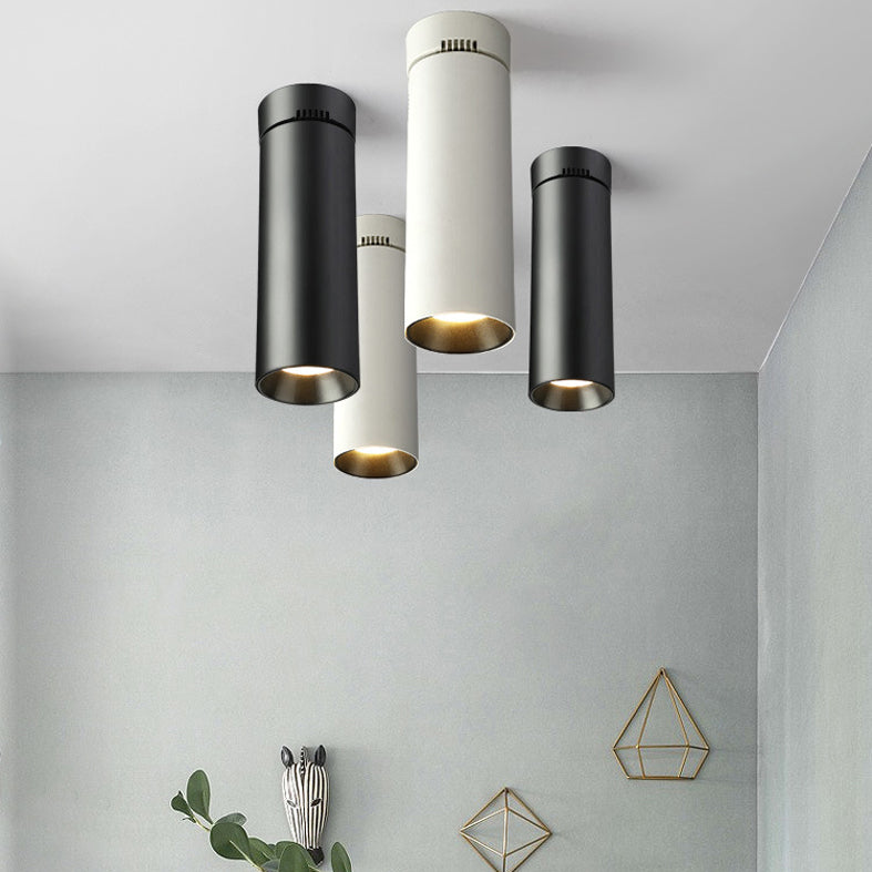 Spot lumineux tubulaire en aluminium pour salon, luminaire encastré moderne à LED