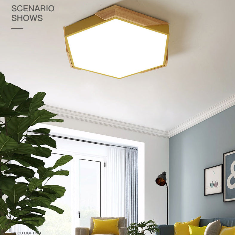 Macaron Color Flush Mount Cute Children's Room Bedroom Balcony Living Room Modern Minimalist Style Energy-saving Lamps