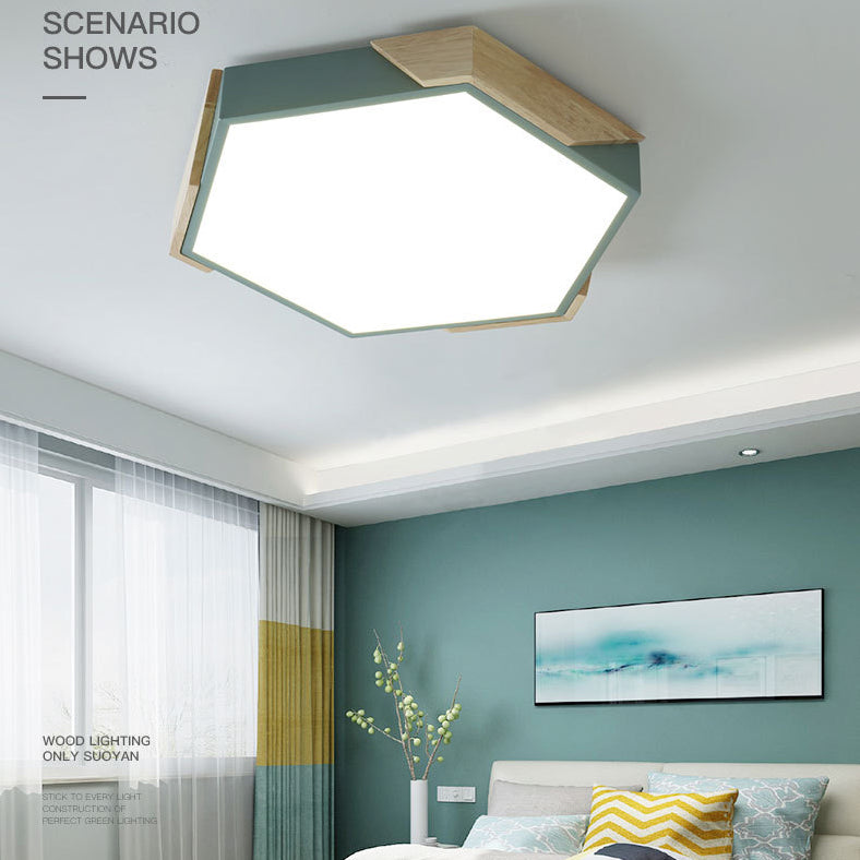 Macaron Color Flush Mount Cute Children's Room Bedroom Balcony Living Room Modern Minimalist Style Energy-saving Lamps