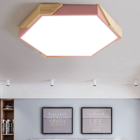 Macaron Color Flush Mount Cute Children's Room Bedroom Balcony Living Room Modern Minimalist Style Energy-saving Lamps