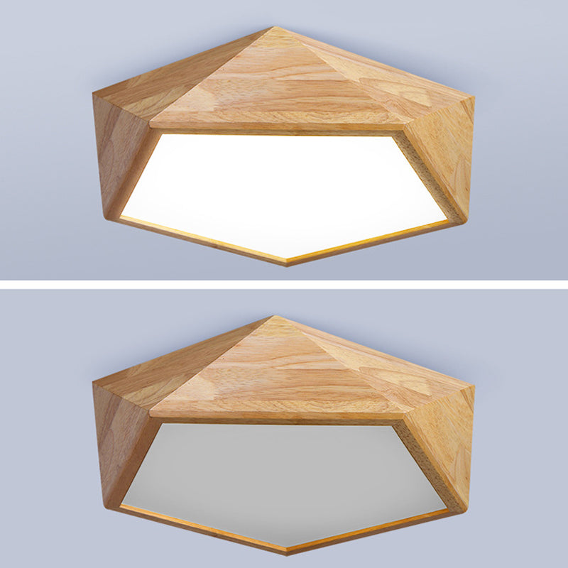 Diamond Wood Flush Mount Ceiling Light Fixture Modern Dining Room Flush Mount Lighting Fixtures