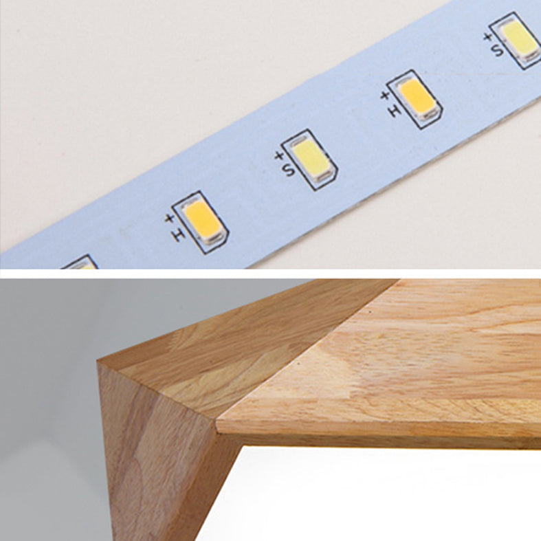 Diamond Wood Flush Mount Ceiling Light Fixture Modern Dining Room Flush Mount Lighting Fixtures