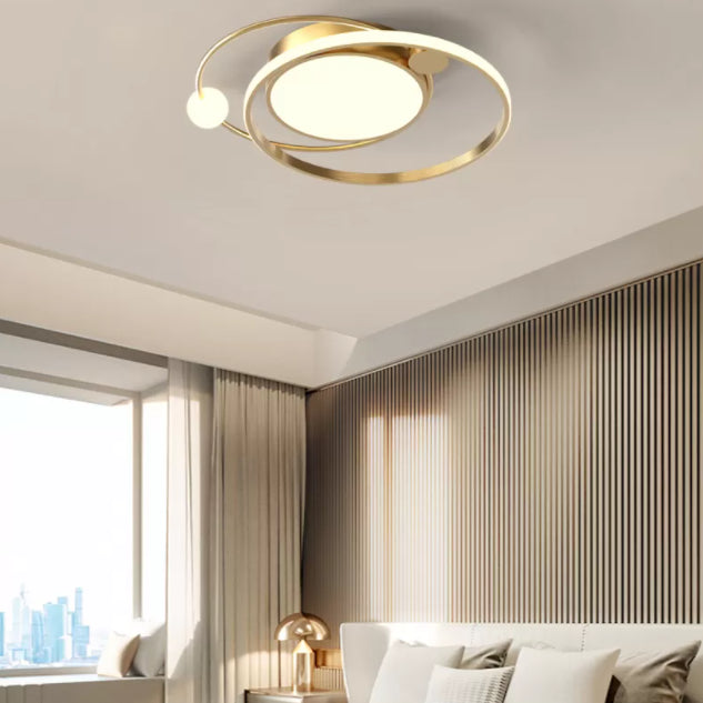 Luminaires de plafond encastrés modernes en acrylique, cercle encastré pour chambre à coucher