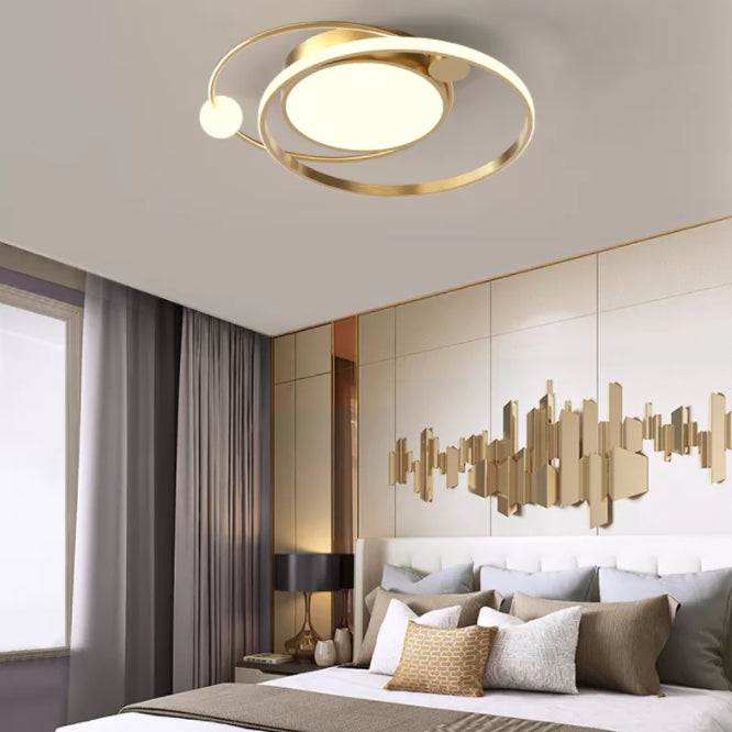 Luminaires de plafond encastrés modernes en acrylique, cercle encastré pour chambre à coucher