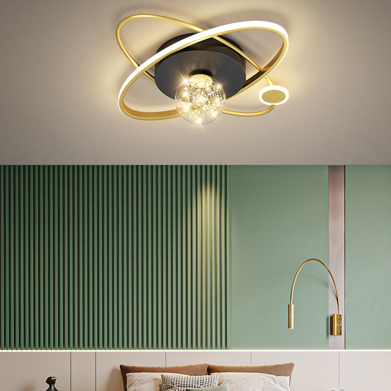 Lámpara de techo ovalada posmoderna lámpara de techo