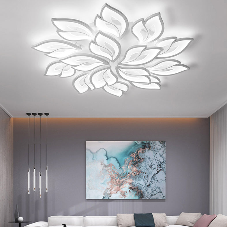 Metal Bloom semi-inbouw plafondlamp Moderne slaapkamer semi-inbouw plafondverlichtingsarmaturen