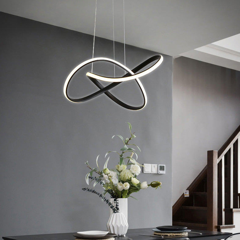 Geometric LED Adjustable Pendant Light in Modern Singular Style Aluminium Ceiling Light for Living Room