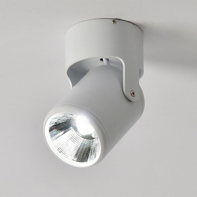 Luz empotrada cilíndrica giratoria estilo macarrón LED con pantalla de metal para dormitorio