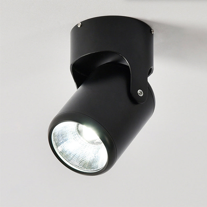 Luz empotrada cilíndrica giratoria estilo macarrón LED con pantalla de metal para dormitorio