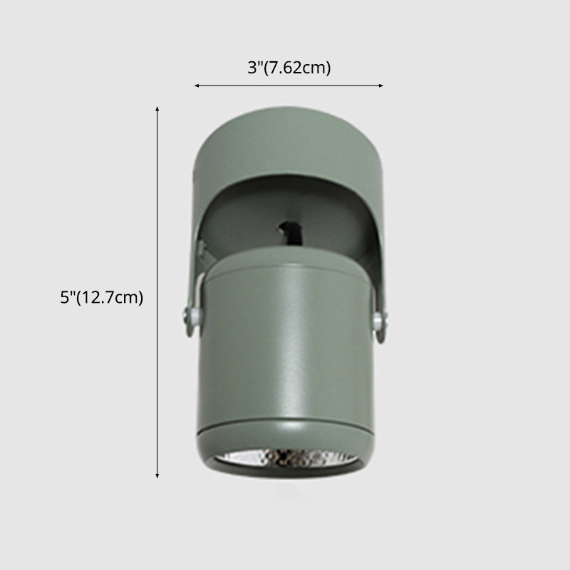 Luz empotrada cilíndrica giratoria estilo macarrón LED con pantalla de metal para dormitorio