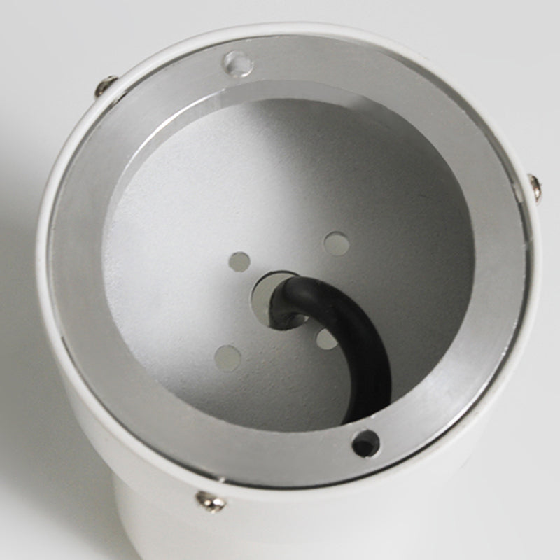 Luz empotrada cilíndrica giratoria estilo macarrón LED con pantalla de metal para dormitorio