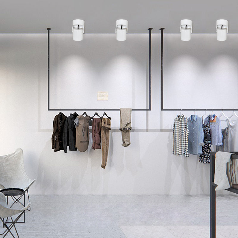 Luz empotrada cilíndrica giratoria estilo macarrón LED con pantalla de metal para dormitorio