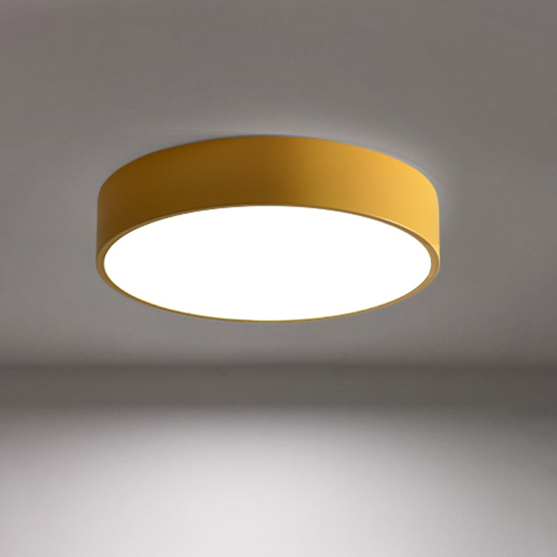 Nordic Style Circular Semi Flush Mount Ceiling Light Metal Semi Flush Ceiling Light for Bedroom