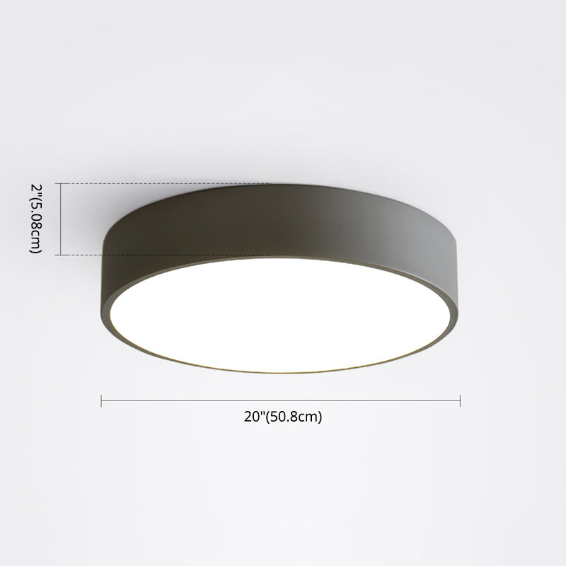 Nordic Style Circular Semi Flush Mount Ceiling Light Metal Semi Flush Ceiling Light for Bedroom