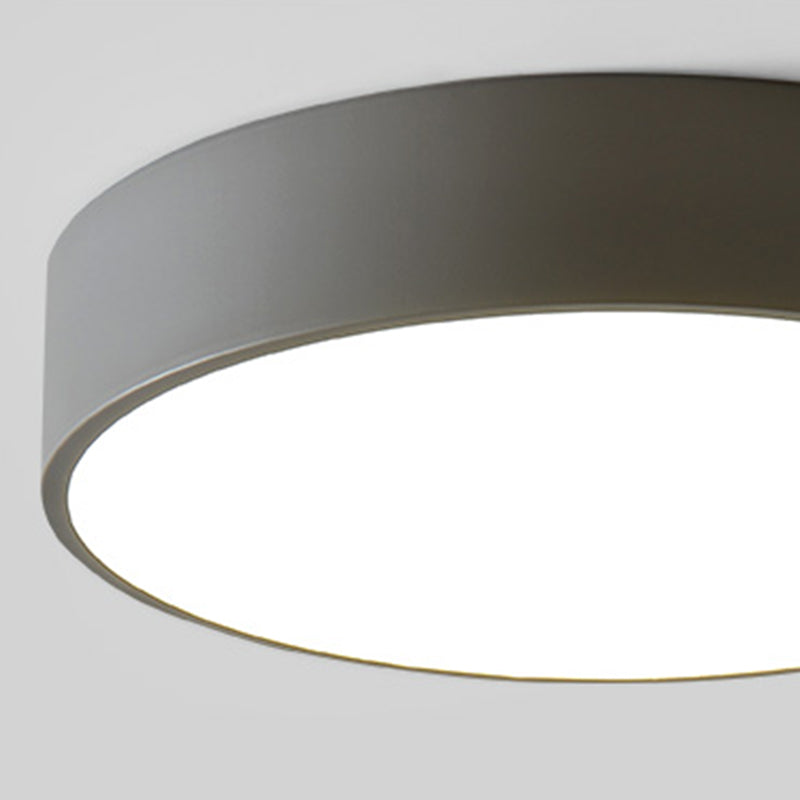 Nordic Style Circular Semi Flush Mount Ceiling Light Metal Semi Flush Ceiling Light for Bedroom
