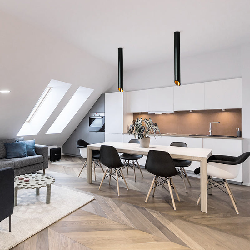 Afgeschuinde buisinbouwlamp Postmoderne metalen eetkamer LED-plafonddownlight