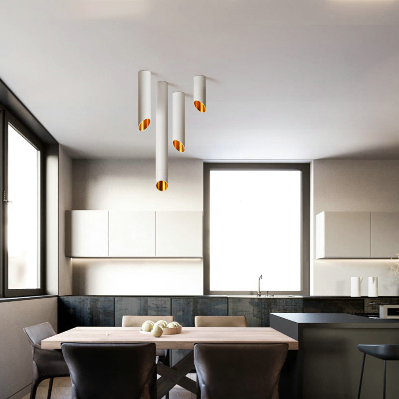 Afgeschuinde buisinbouwlamp Postmoderne metalen eetkamer LED-plafonddownlight