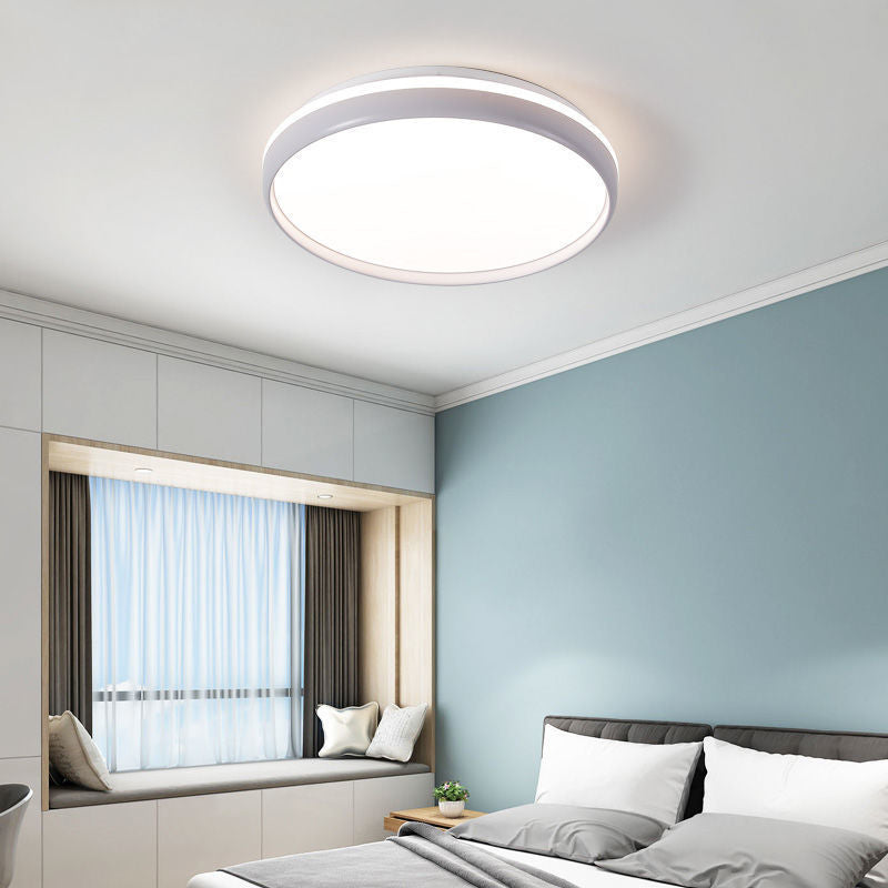 Round Led Flush Mount Ceiling Light Modern Minimalist Macaron Style Living Room Bedroom Corridor Balcony Aisle Energy-saving Lighting