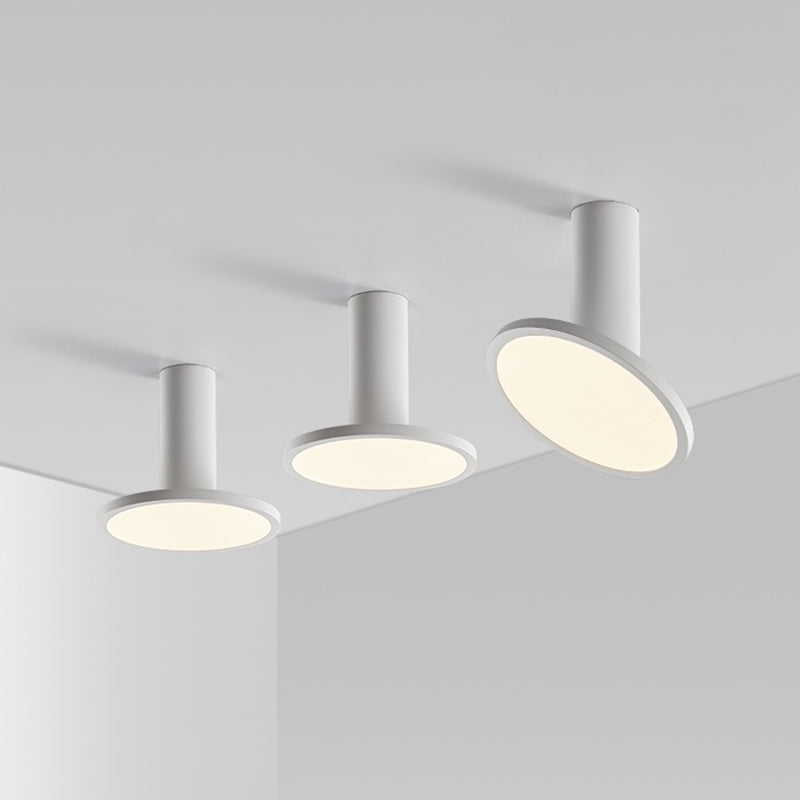 Plafondinbouwlamp met buizen, Scandinavische metalen hal LED-downlight met ronde acrylkap