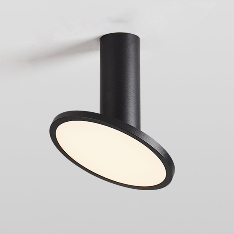 Plafondinbouwlamp met buizen, Scandinavische metalen hal LED-downlight met ronde acrylkap