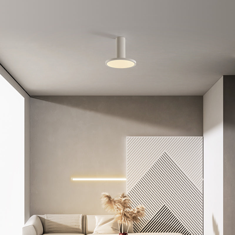 Plafondinbouwlamp met buizen, Scandinavische metalen hal LED-downlight met ronde acrylkap