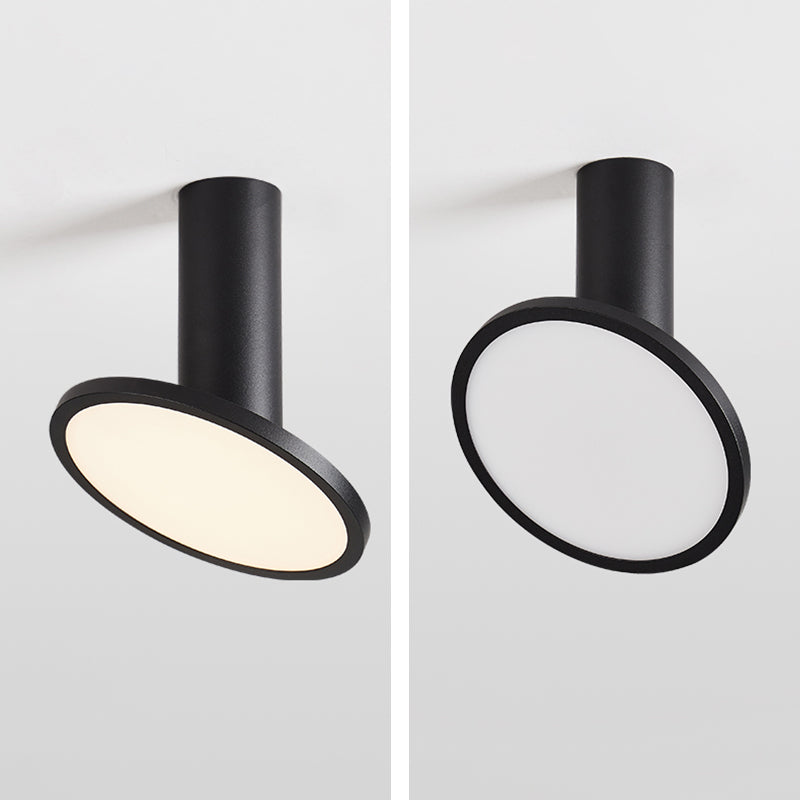 Plafondinbouwlamp met buizen, Scandinavische metalen hal LED-downlight met ronde acrylkap