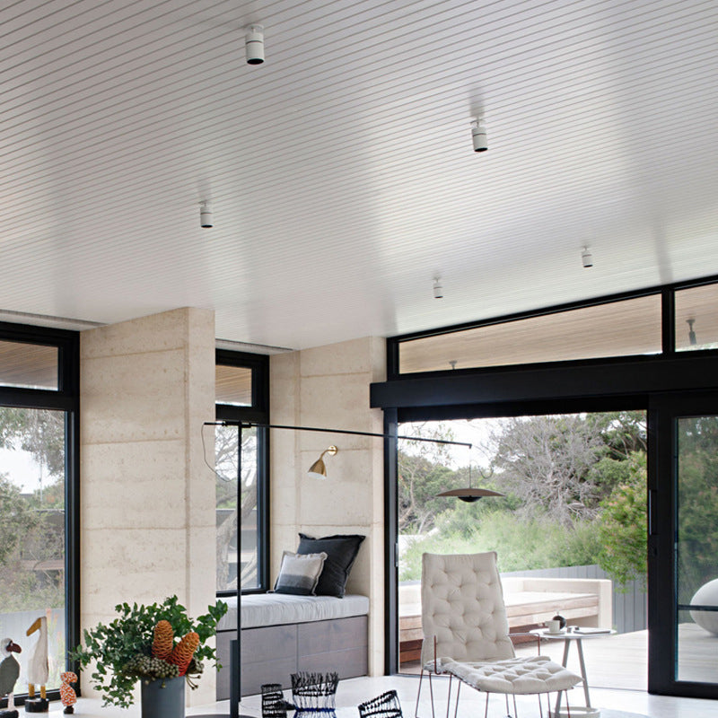 Adjustable Cylindrical LED Downlight Nordic Metal White and Black Inner Ceiling Lamp for Living Room