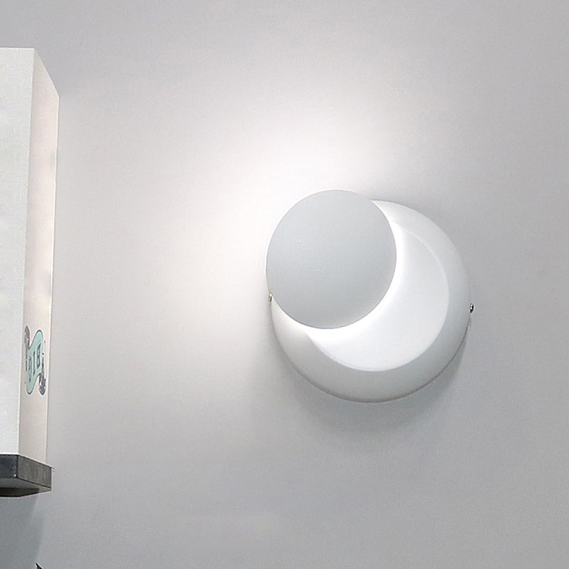 Modern Minimalist Style Rotatable Circular Wall Sconce Lighting Metal Wall Light