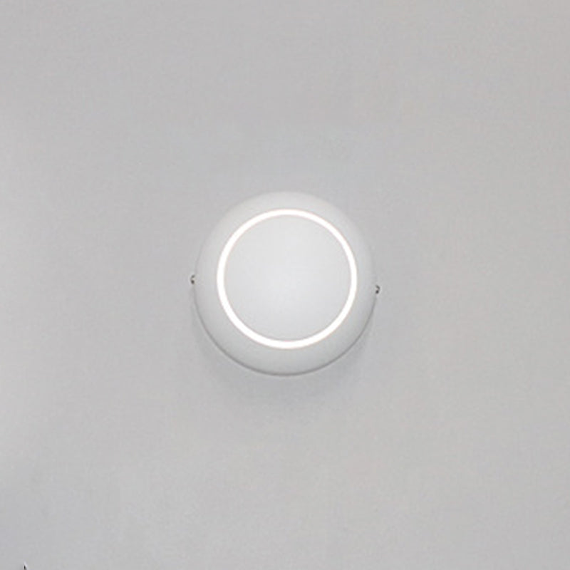 Modern Minimalist Style Rotatable Circular Wall Sconce Lighting Metal Wall Light