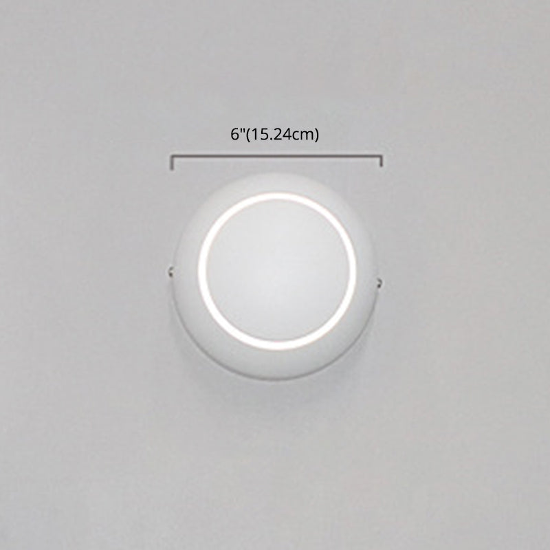Modern Minimalist Style Rotatable Circular Wall Sconce Lighting Metal Wall Light