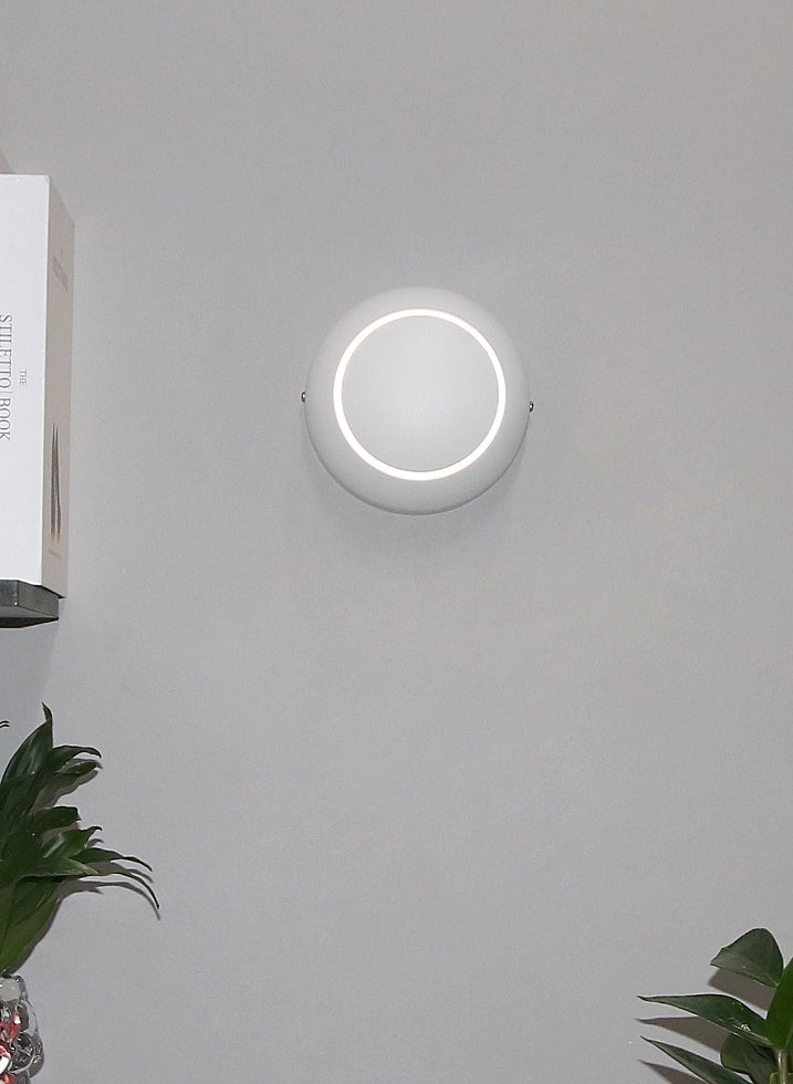 Modern Minimalist Style Rotatable Circular Wall Sconce Lighting Metal Wall Light