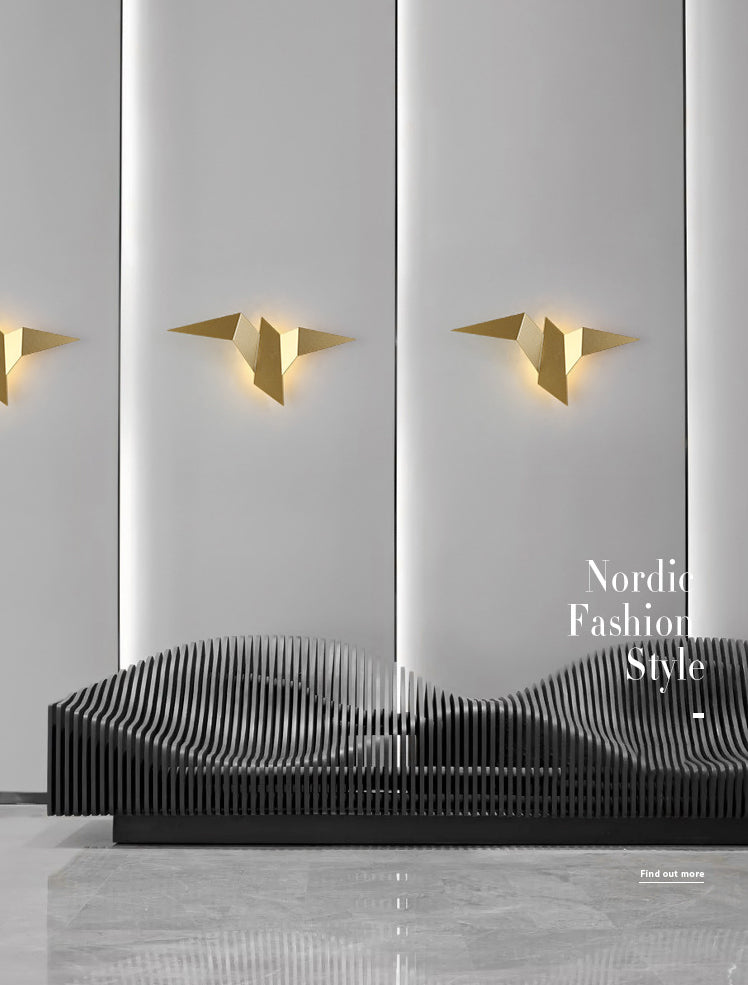Flying Birds Creative Shaped LED Wall Sconces Post-modern Style Minimalism Metal Wall Light for Bedroom Living Room