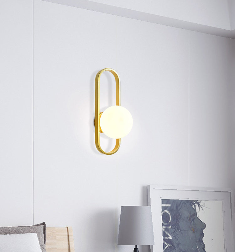 Lampada a parete in vetro a sfera di vetro di semplicità Nordica Design del corridoio del corridoio Aisle Lighting Freessing