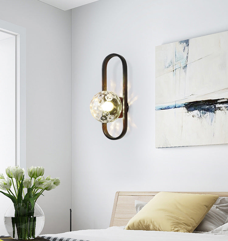 Lampada a parete in vetro a sfera di vetro di semplicità Nordica Design del corridoio del corridoio Aisle Lighting Freessing