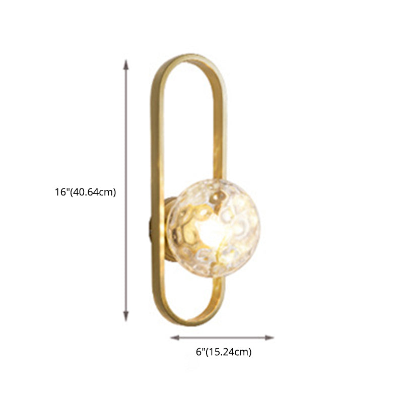 Lampada a parete in vetro a sfera di vetro di semplicità Nordica Design del corridoio del corridoio Aisle Lighting Freessing