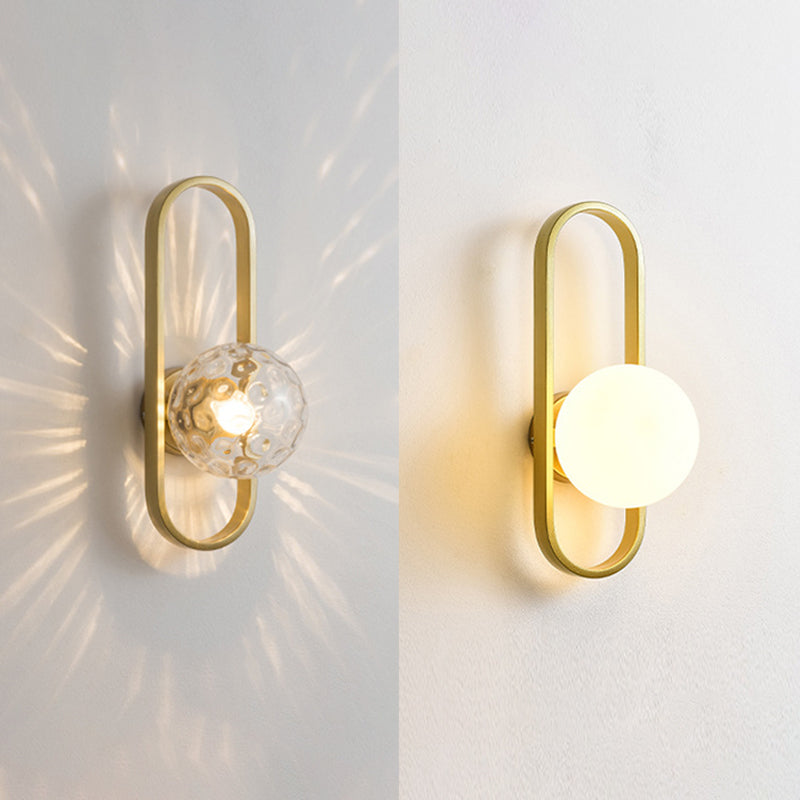 Lampada a parete in vetro a sfera di vetro di semplicità Nordica Design del corridoio del corridoio Aisle Lighting Freessing