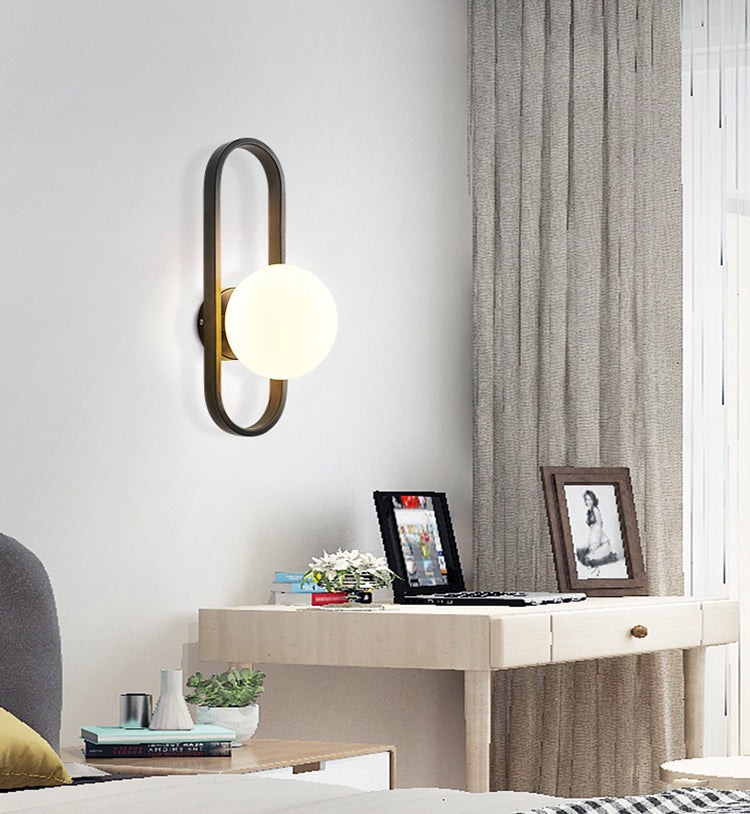 Lampada a parete in vetro a sfera di vetro di semplicità Nordica Design del corridoio del corridoio Aisle Lighting Freessing