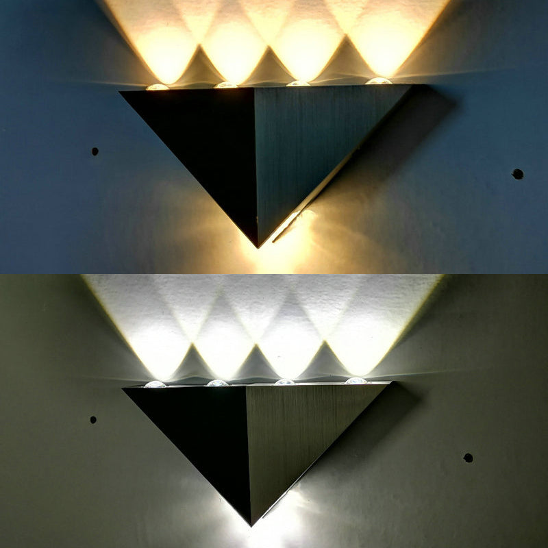 Lampade a parete triangolare in stile minimalista moderno in metallo a 5 luci lampade a parete in finitura nera