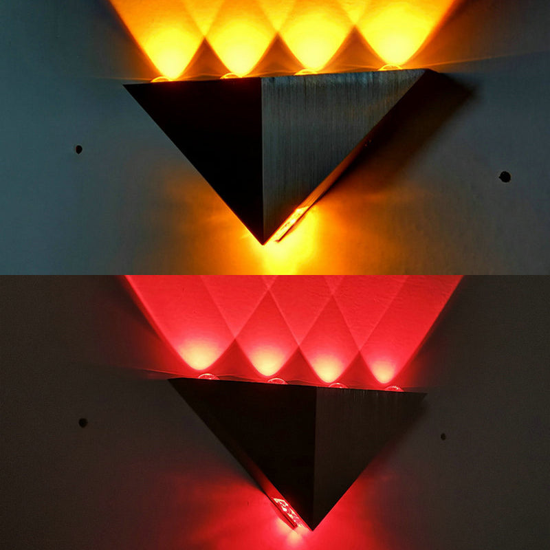 Lampade a parete triangolare in stile minimalista moderno in metallo a 5 luci lampade a parete in finitura nera