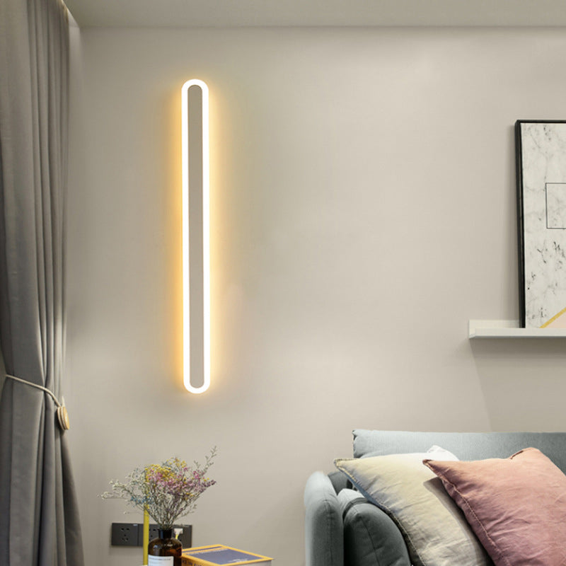 Modern Minimalist Style Linear Wall Sconce Lights Metal Wall Lighting for Living Room