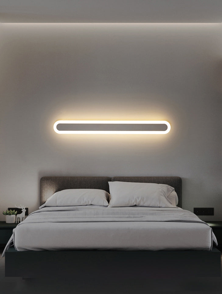 Modern Minimalist Style Linear Wall Sconce Lights Metal Wall Lighting for Living Room