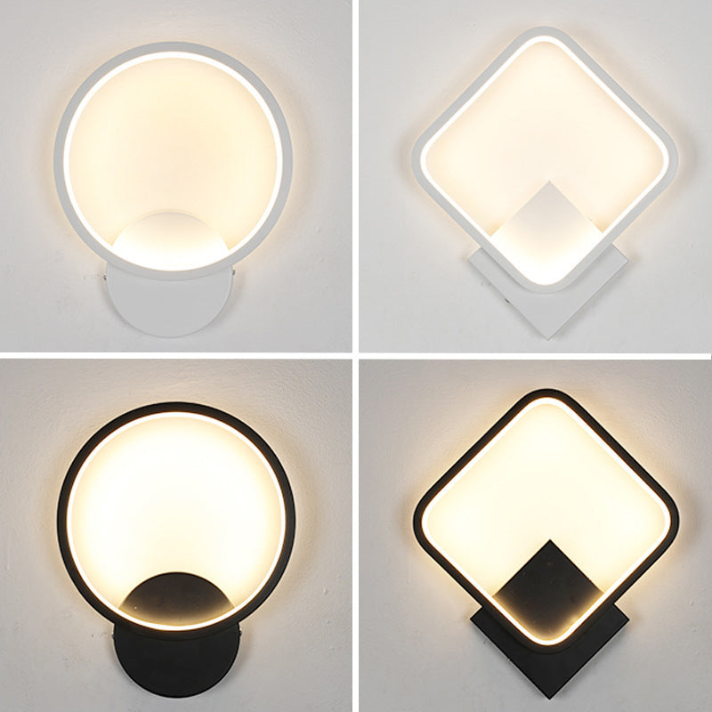 Moderne minimalistische stijl wand gemonteerd verlichtingsarmatuur metaal 1 lichte wandwanden voor slaapkamer