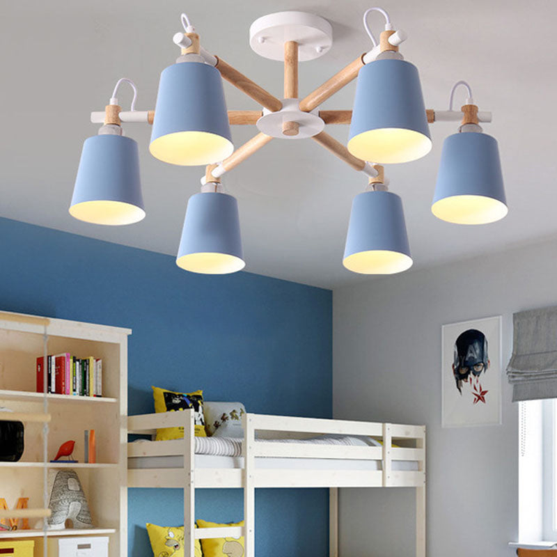 Gearceerde hangende kroonluchter simplistische metalen hanglampverlichting voor woonkamer