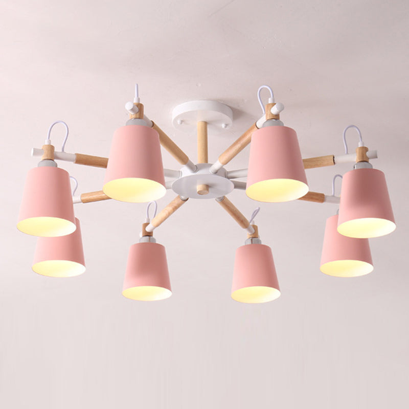 Gearceerde hangende kroonluchter simplistische metalen hanglampverlichting voor woonkamer