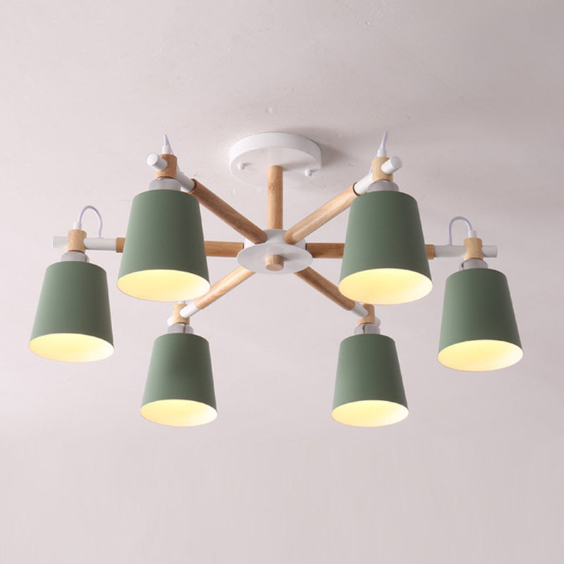 Gearceerde hangende kroonluchter simplistische metalen hanglampverlichting voor woonkamer